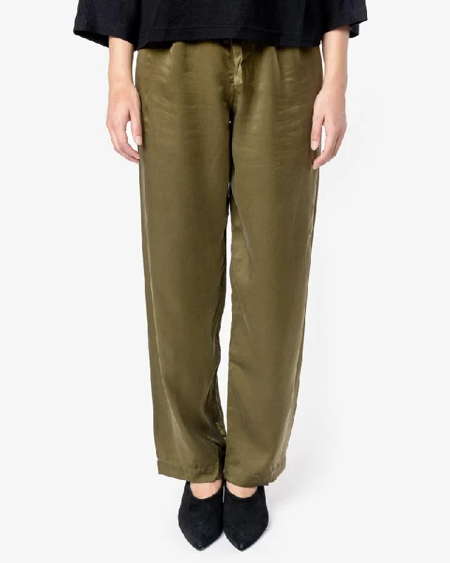 Silk Pants in Green