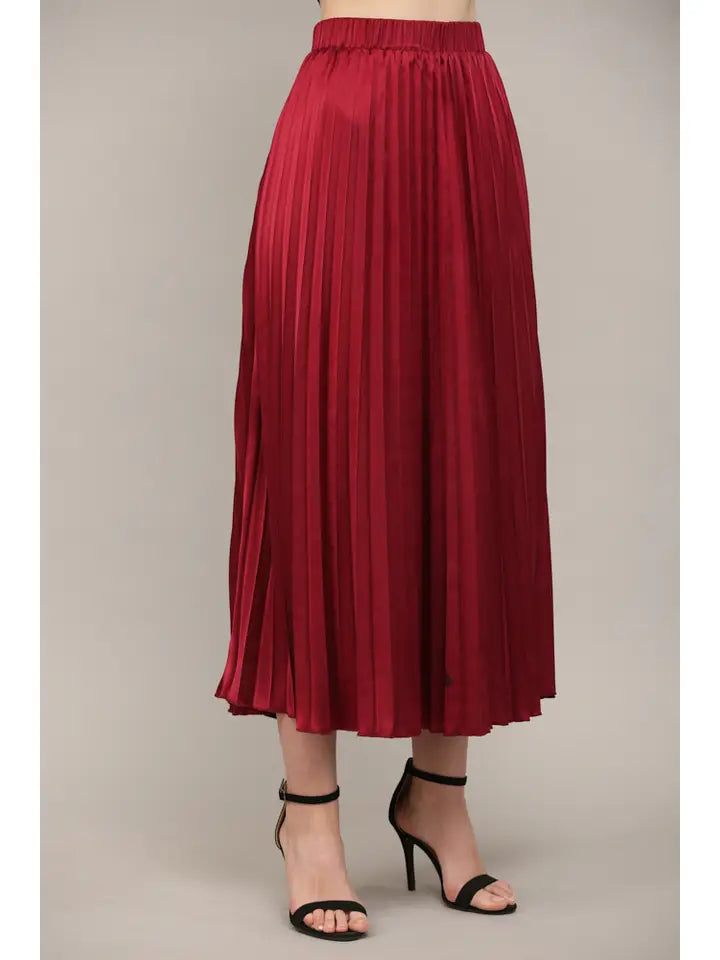 PLEATED MIDI SKIRT